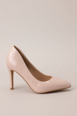 Magic Moments Pointed Toe Beige High Heel Pumps
