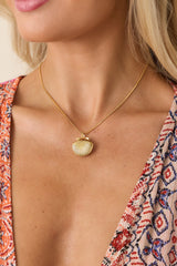 Drift to the Sea Gold Shell Pendant Necklace