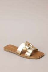 Time After Time Gold Sandals