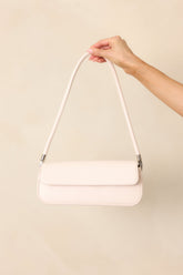 New York Nights Ivory Faux Leather Baguette Handbag