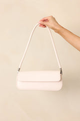 New York Nights Ivory Faux Leather Baguette Handbag