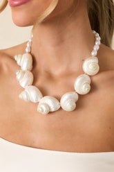 Under The Tide Ivory Pearlescent Seashell Necklace