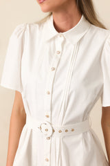 Fairfax White Cotton Mini Dress
