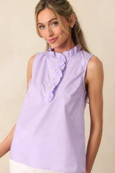 Tennyson Lilac Sleeveless Cotton Top