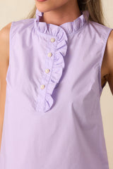 Tennyson Lilac Sleeveless Cotton Top