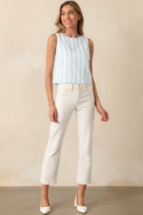 Whitby Bonnet Blue Stripe Tank Top