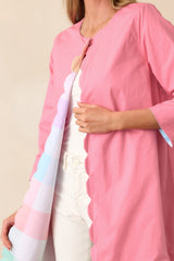 Easton Easter Soiree Plaid Scalloped Reversible Cotton Jacket