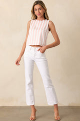 Whitby Azalea Pink Stripe Tank Top