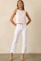 Whitby Azalea Pink Stripe Tank Top