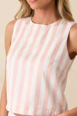 Whitby Azalea Pink Stripe Tank Top