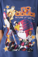 No Doubt Washed Indigo Return Of Saturn Collage Merch Tee