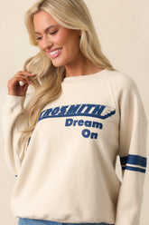 Aerosmith Ivory Dream On Reverse Raglan Sweatshirt