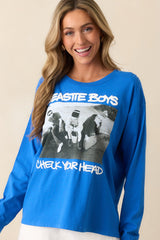 Beastie Boys Cobalt Blue Check Your Head Long Sleeve Merch Tee