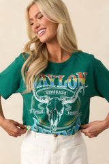 Waylon Jennings Hunter Green Outlaw Legend Boyfriend Tee