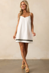 MINKPINK White Briar Trim Mini Dress