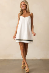 MINKPINK White Briar Trim Mini Dress