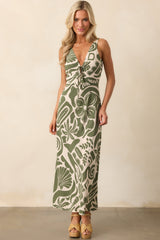 MINKPINK Green Amos Keyhole Midi Dress