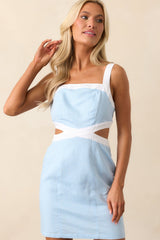 MINKPINK Sky Blue Pandora Contrast Mini Dress