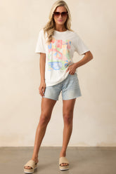 Z Supply Sea Salt Ivory Fun & Sun Boyfriend Tee
