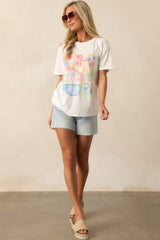 Z Supply Sea Salt Ivory Fun & Sun Boyfriend Tee