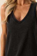 Z Supply Black Sloane V-Neck Mini Dress