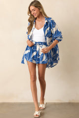 Z Supply Riviera Blue Tomas Madero Button Up Top