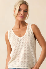 Z Supply Beige Nilo Crochet Tank