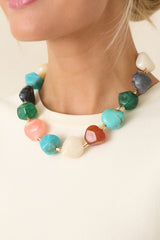 No Introduction Needed Multi Mixed Gem Necklace
