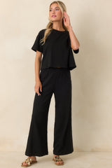 Z Supply Black Scout Textured Slub Pants