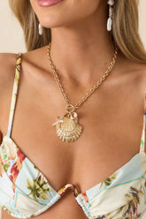 Collected by the Coast Gold Ocean Charm Necklace