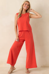 Z Supply Sloane Poppy Red Cotton Jersey Tank