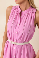 FRNCH Teahupoo Pink Stripe Cotton Maxi Dress