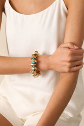 Summer Muse Gold Turquoise Beaded Bracelet