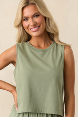 Z Supply Avocado Green Sloane Cotton Jersey Tank