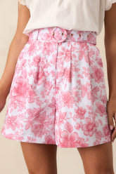 Prosperina Colleen Pink Toile Cotton Classic Shorts