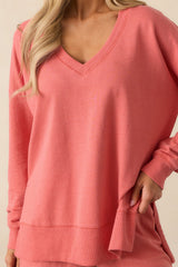 Z Supply Persimmon Pink Modern V-Neck Weekender