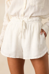 Z Supply White Perfect Linen Short