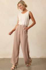 Z Supply Tan Iced Coffee Vista Linen Pant
