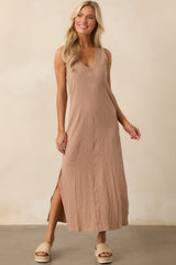 Z Supply Tan Iced Coffee Palisades Midi Dress