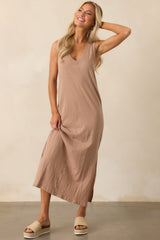 Z Supply Tan Iced Coffee Palisades Midi Dress