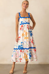 One Day At A Time Ivory Floral Patchwork Maxi Dress