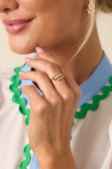 Simply Divine Gold Rhinestone Bypass Ring