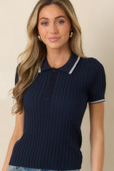 Z Supply Navy Players Polo Top