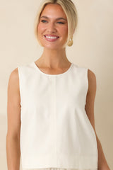 Z Supply Sun Seeker Ivory Twill Cropped Tank