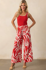 Z Supply Red Jaidynn Whipstitch Rib Tank