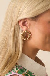 Try Something New Gold Textured Circle Earrings
