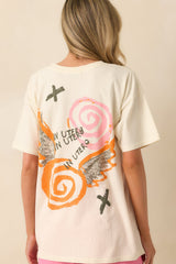 Nirvana Ivory Cotton In Utero Collage Merch Tee