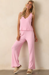 Z Supply Pink Dawn Smocked Rib Pant