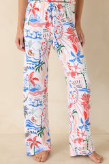 Z Supply So Sweet White Multi Getaway Pajama Pants