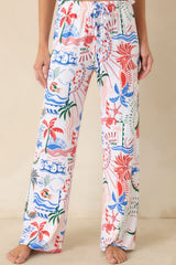 Z Supply So Sweet White Multi Getaway Pajama Pants
